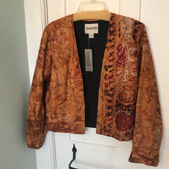 chico's silk jacket